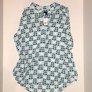 NWT Ann Taylor Sleeveless Blouse | Leaf Print Top | Size M